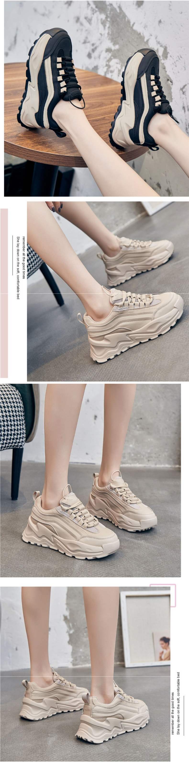 Women's Dad Sneakers for Spring and Autumn2025New Korean Style ins Trendy Thick-Soled Height-Increasing Autumn Versatile Sports Shoes