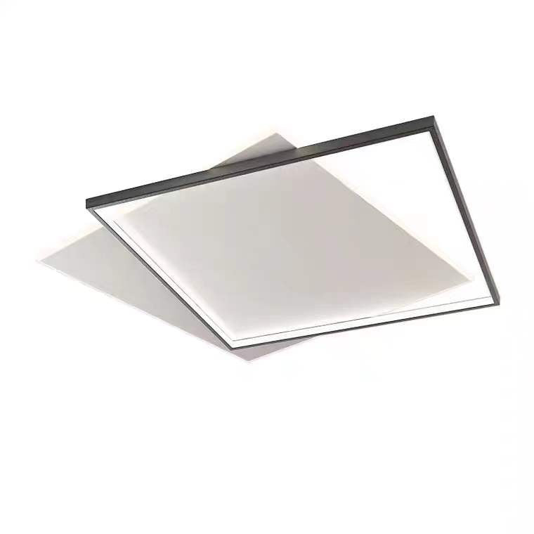 Nordic Living Room Lamp Rectangular Household Elegant Ceiling Lamp led Master Bedroom Lamp Iron Art Room Lamp Zhongshan Lighting