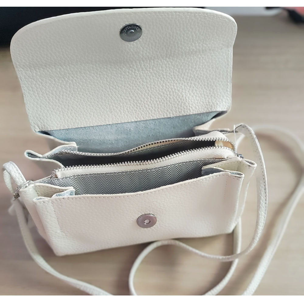 Genuine Leather Small Square Bag Daily Simple Women's Bag2025New Casual Little Elephant Commuting Versatile Cover Head Single Shoulder Crossbody Bag