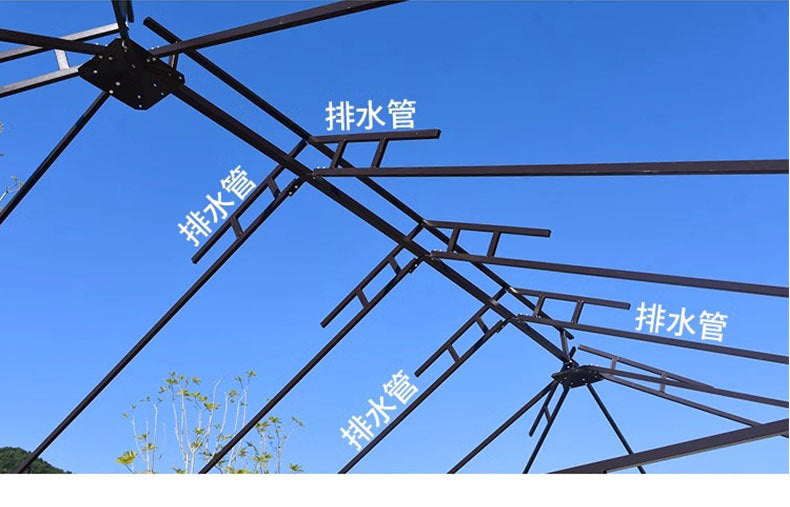 Outdoor Sunshade Canopy Rain Shelter Courtyard Garden Villa Four-legged Pavilion Advertising Event Large Roman Tent Umbrella Wholesale