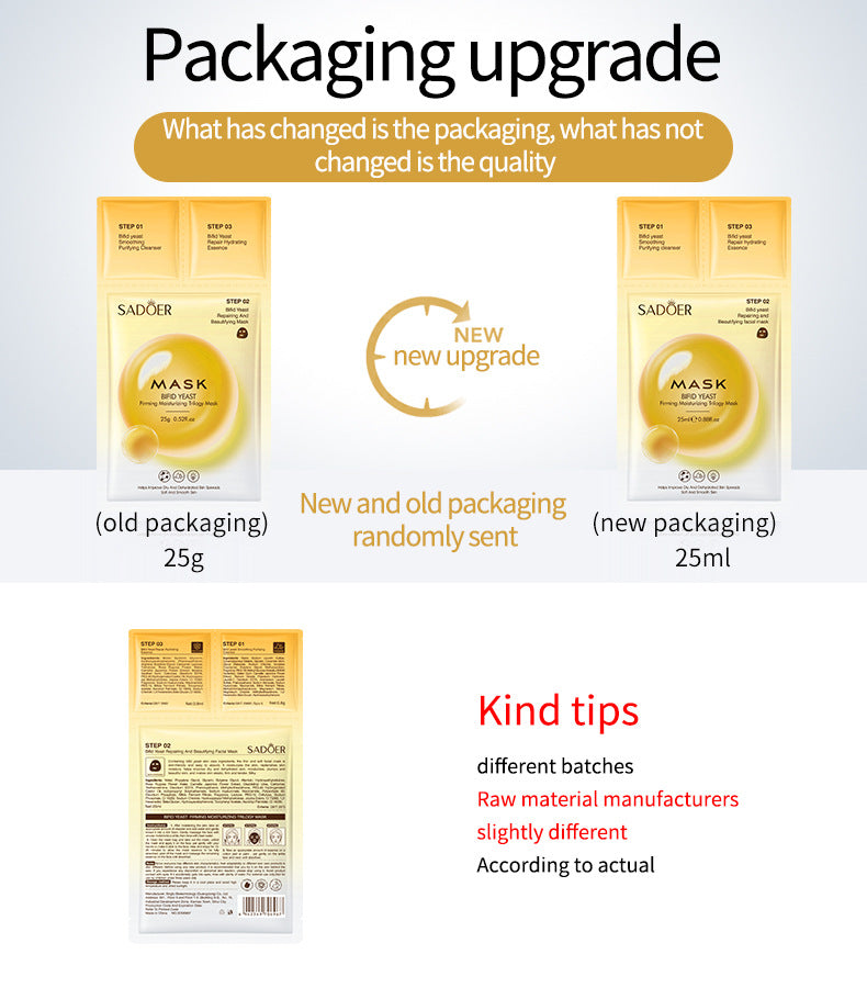 Trilogy Mask SADOER Hyaluronic Acid Firming Acne Removal Hydrating Beauty Mask Cross-Border Wholesale