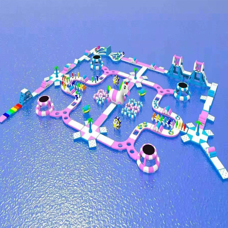 Inflatable Water Challenge Pool Swimming Pool Amusement Park Manufacturer Slide Combo Frame Outdoor Water Fun