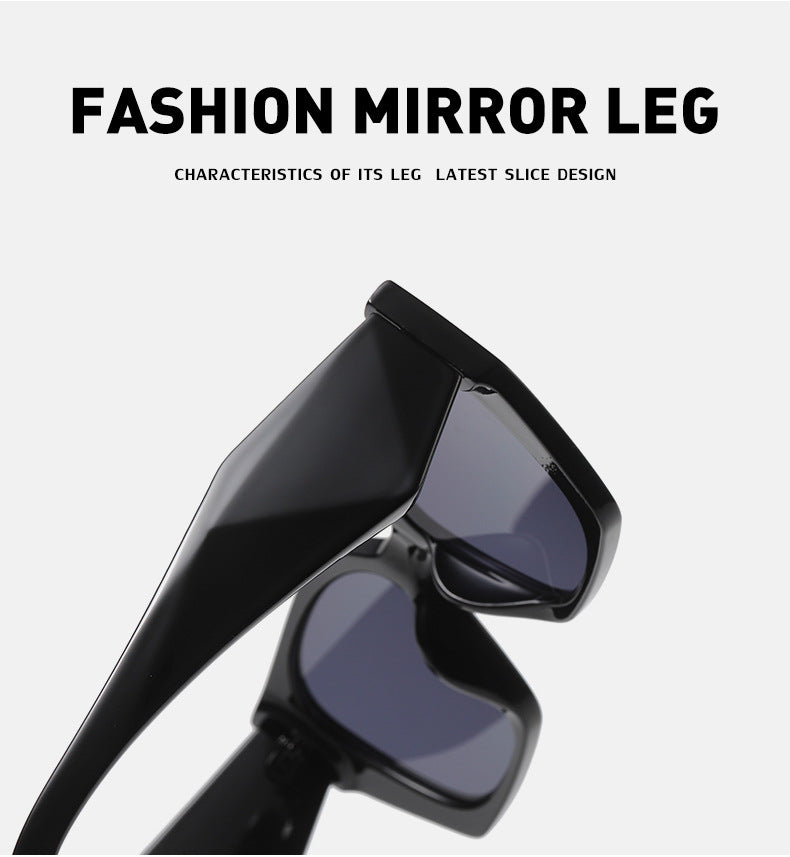 New Fashion Cat Eye Wide Leg Sunglasses for Women with High-end Feel ins Wholesale full frame sunglasses UV protection