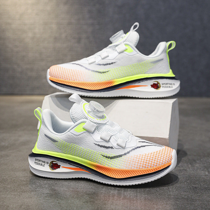 Red Rabbit7Boys' Lightweight Non-Slip Sports Shoes New Spring and Autumn Children's Casual Running Shoes Mesh Breathable Girls' Shoes