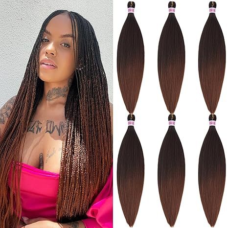 EZ Braided Synthetic Crochet Hair Export Cross-Border Factory In Stock Big Braids European and American Long Straight Hair