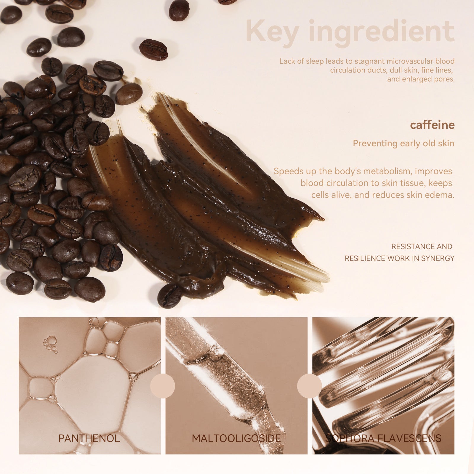 Caffeine facial mask12One-time Use Caffeine Revitalizing Firming Sculpting Face Mask