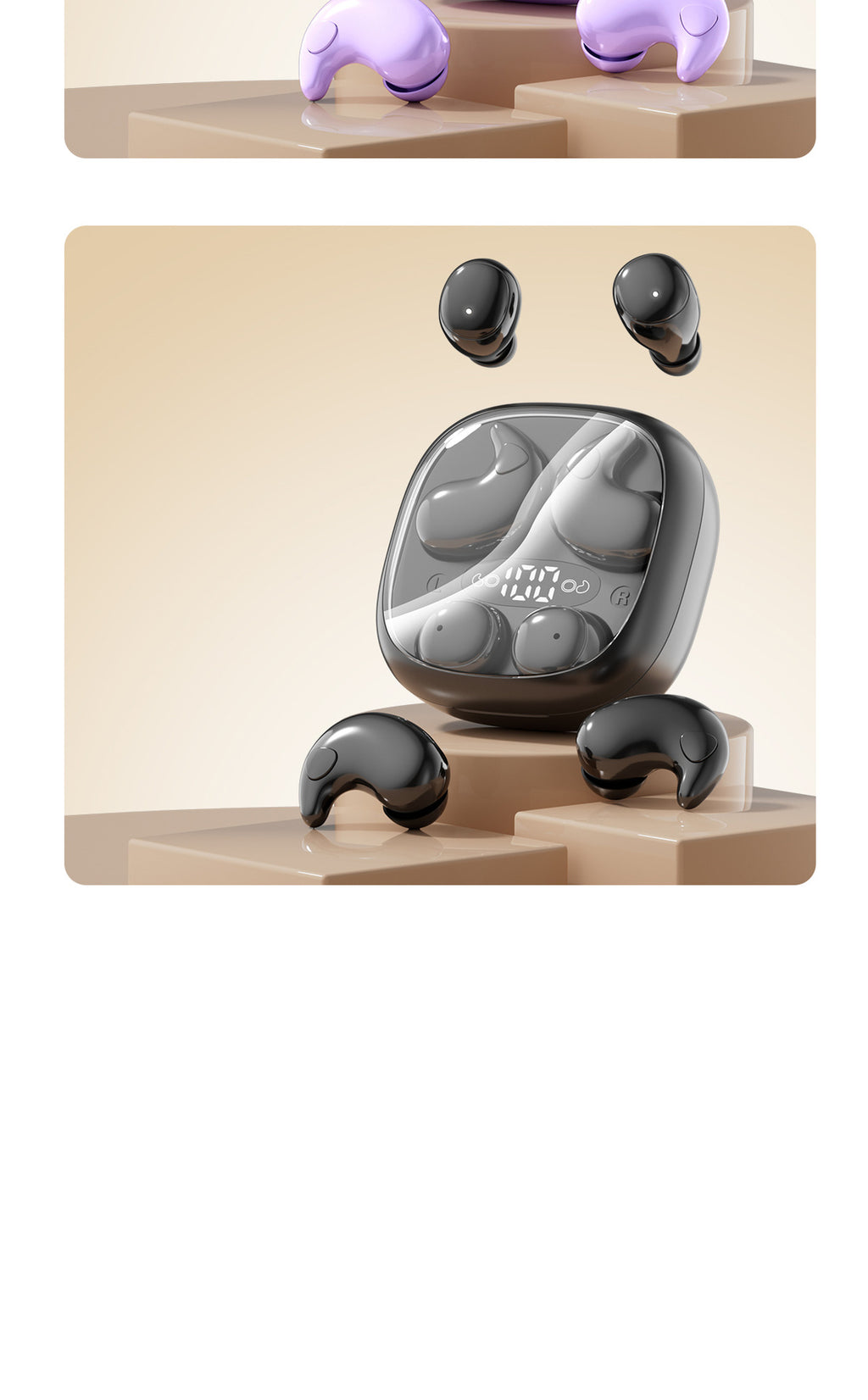 New M1262-in-1 Wireless Sleep Mini Long Battery Life Ultra-High Sound Quality Wireless Bluetooth Earbuds