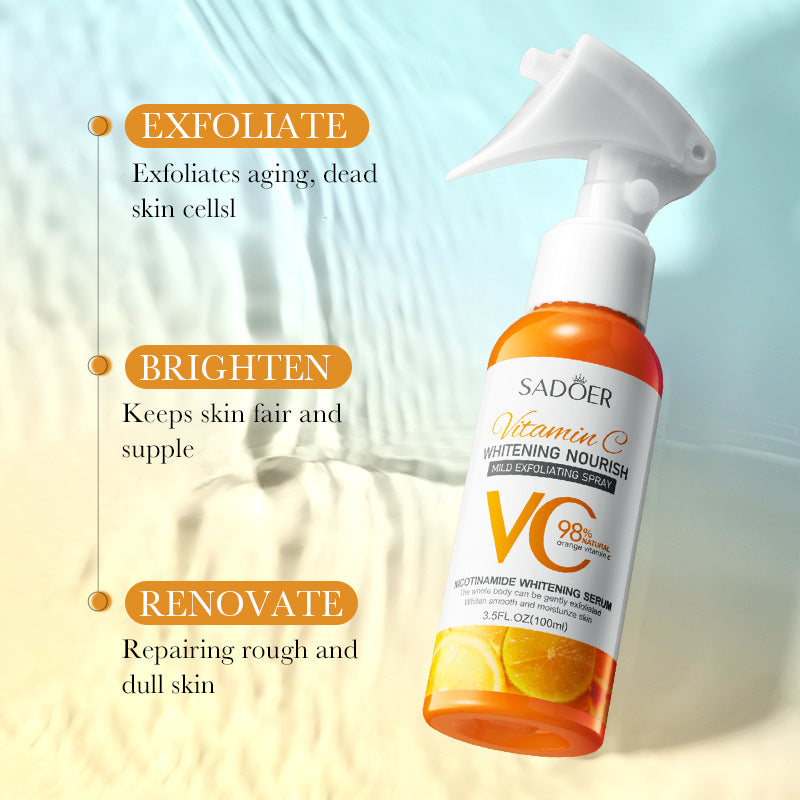 Full English Exfoliating Spray SADOER Exfoliating Gentle Cleansing Body Hydrating Spray  Wholesale