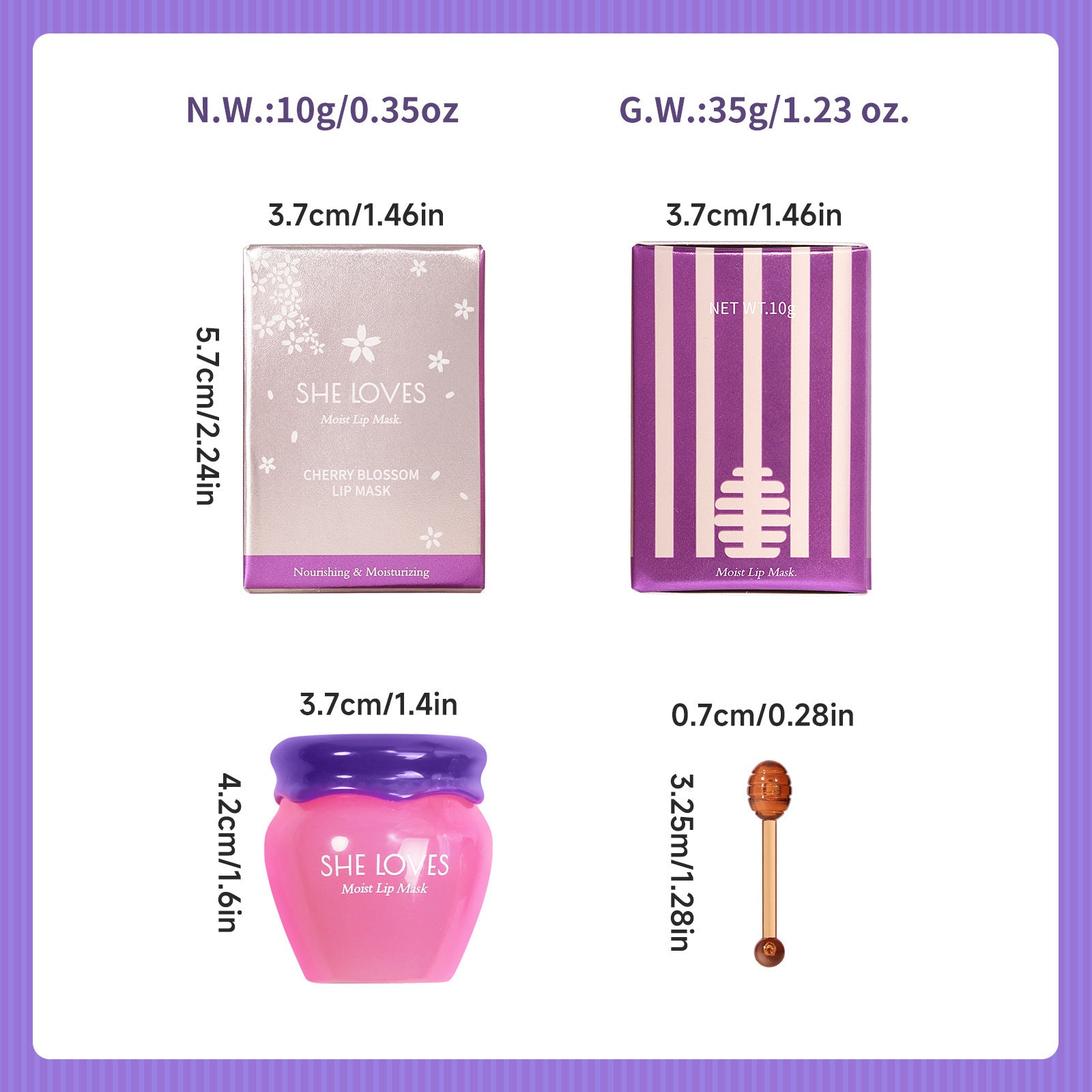Honey Sakura Autumn and Winter Lightening Lip Lines Moisturizing Lip Balm Scrub Exfoliating Sleeping Lip Mask Set