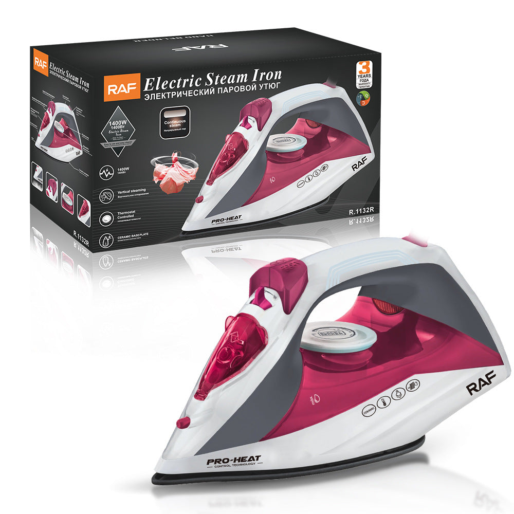 RAF European Standard Household Steam Electric Iron1400W Handheld Small Portable Clothes Ironing Machine
