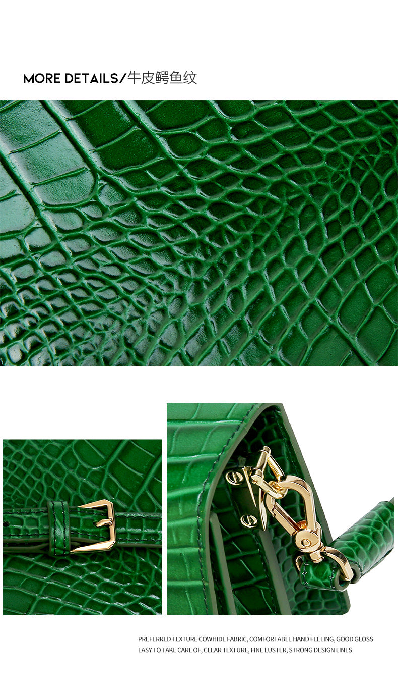 Women's Bag Summer New Crocodile Pattern Chain Bag Trendy Fashion Retro Personality Stylish Single Shoulder Crossbody Bag