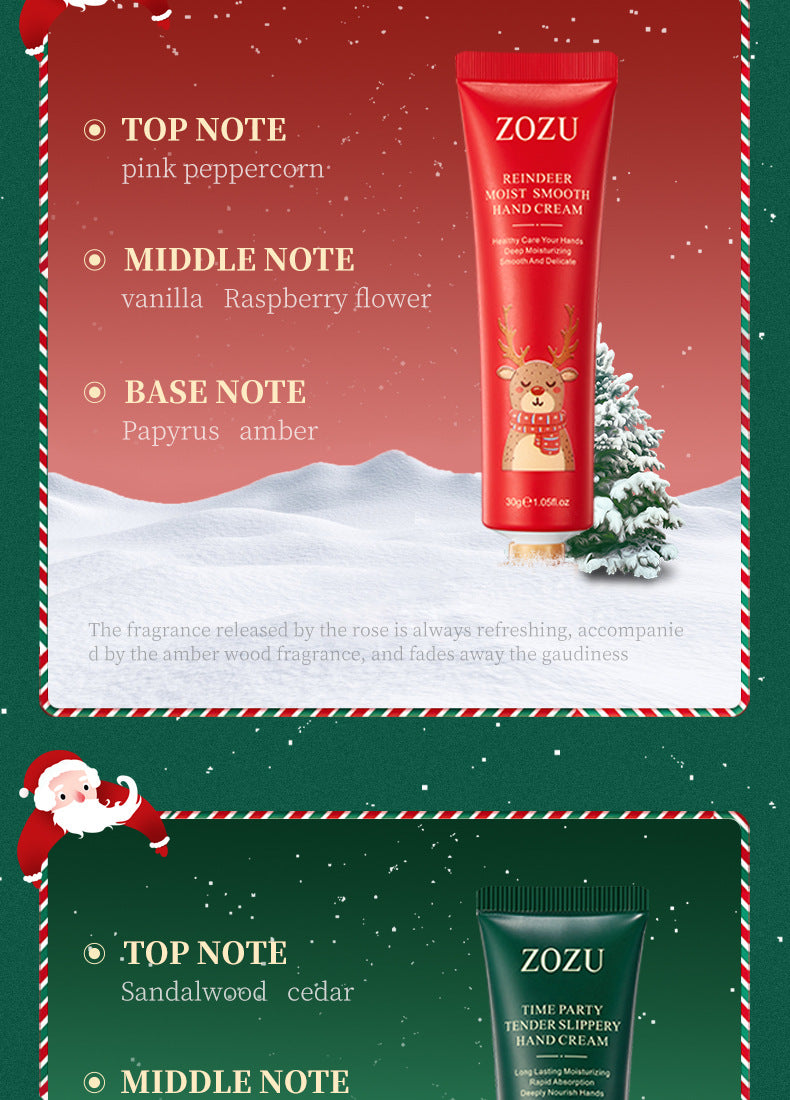 Full English Christmas Hand Cream Set ZOZU Refreshing Moisturizing Hand Cream Gift for  Wholesale