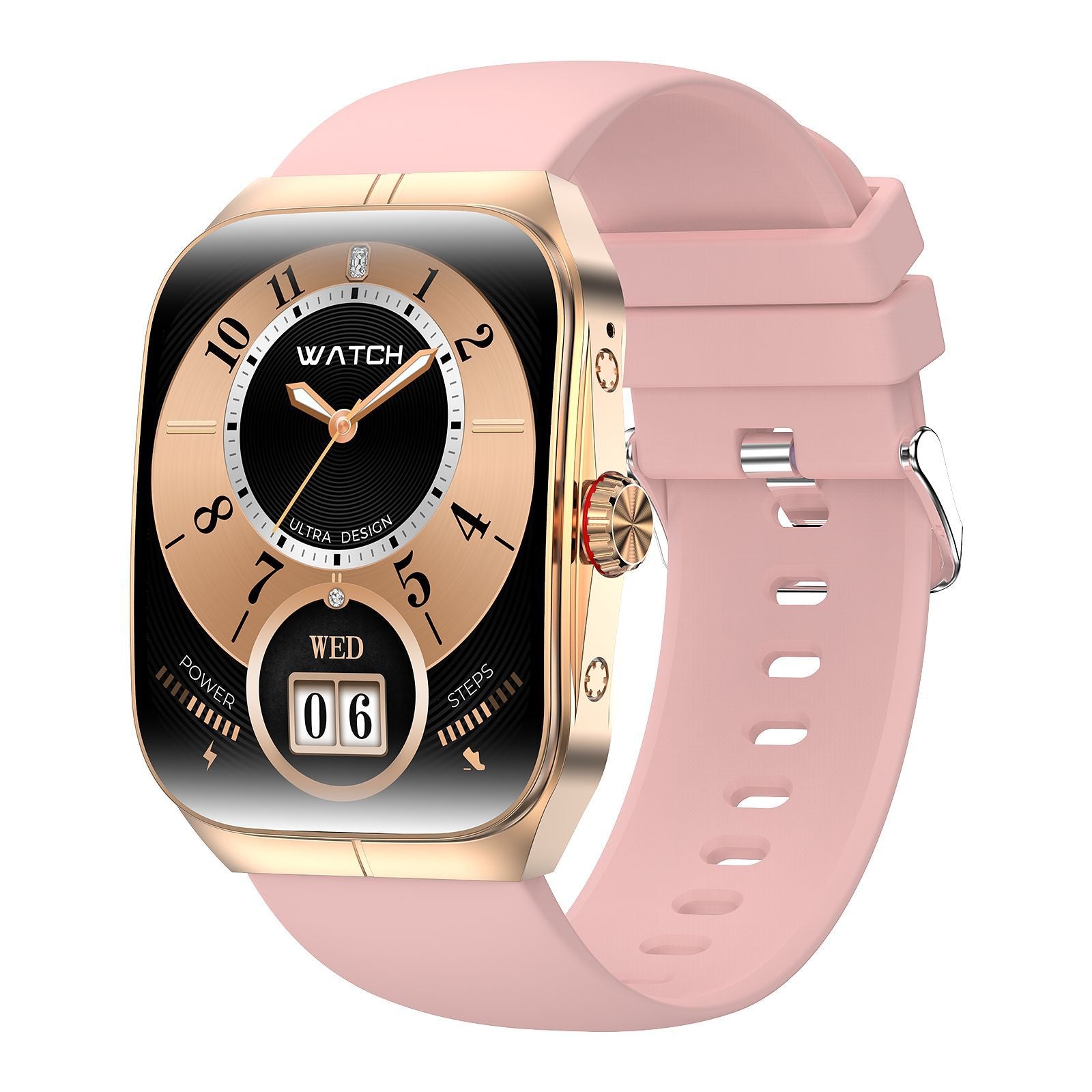 HK80Watch Bluetooth Call Heart Rate Monitoring Exercise Blood Oxygen Blood Pressure AMOLED Smart Sports Monitoring Watch
