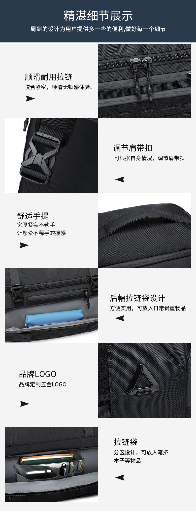 Travel Bag Men's Large Capacity Short-distance Business Trip Fitness Bag Waterproof Handheld Shoulder Multi-functional Lightweight Storage Bag