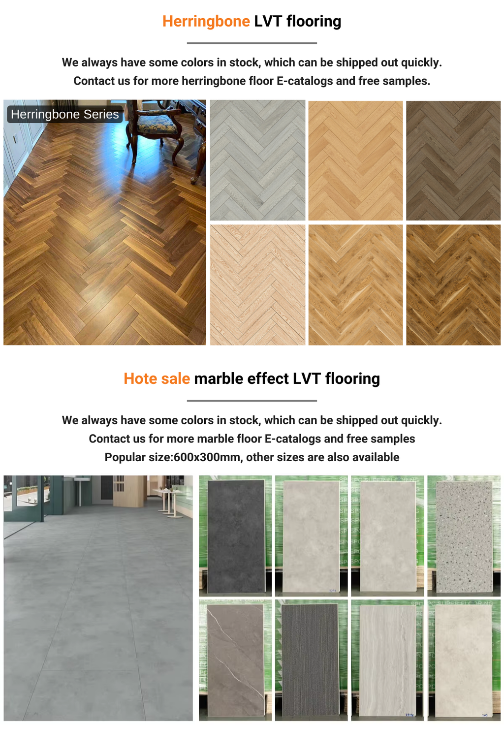 High Quality pp Vinyl Tiles 5mm Dryback Dry Back Lvt Flooring