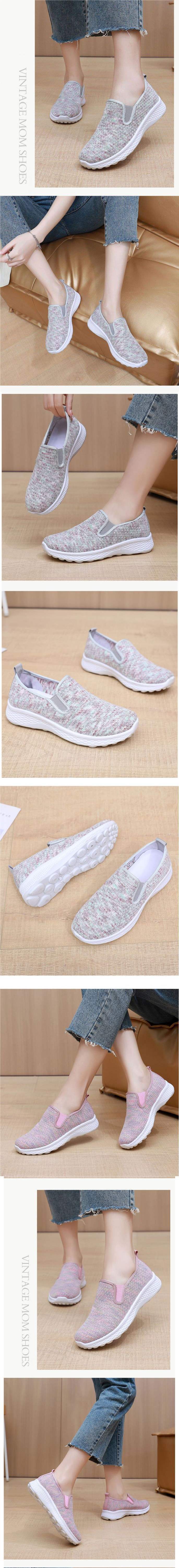 Lightweight Breathable Slip-On Women's Shoes Autumn Breathable Sports Shoes for Women2025New casual thick-soled shoes for the year