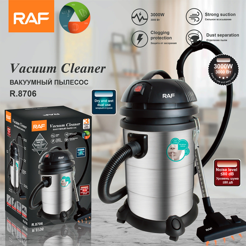RAF European Standard Dry Vacuum Cleaner Home Hotel Super Suction High Power Handheld Bucket Vacuum Cleaner