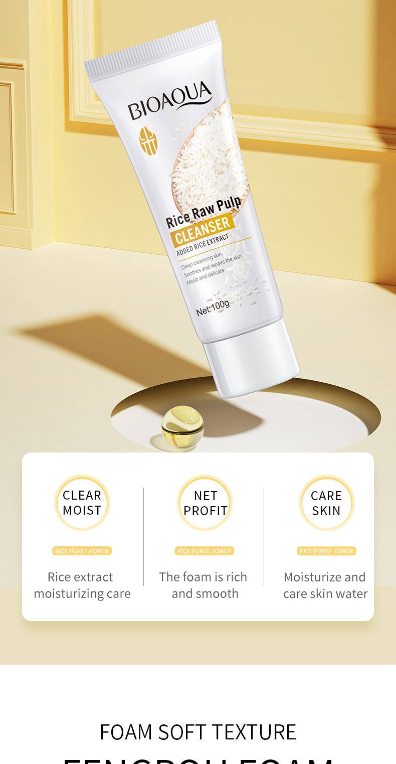 Full English Rice Skincare Set BIOAOUA Rice Puree Series Six-Piece Set Box  Wholesale