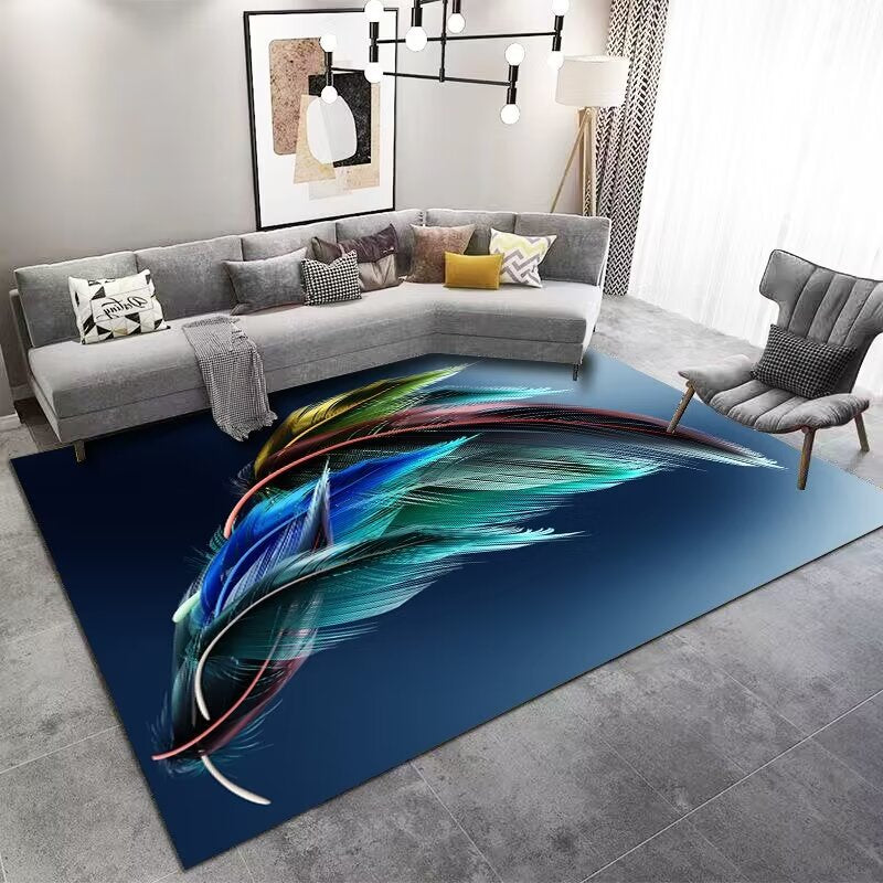 Carpet for Living Room, Stain-Resistant, Easy to Clean, Light Luxury Sofa Coffee Table Rug, Household Crystal Velvet Bedside Non-Slip Bedside Rug Wholesale