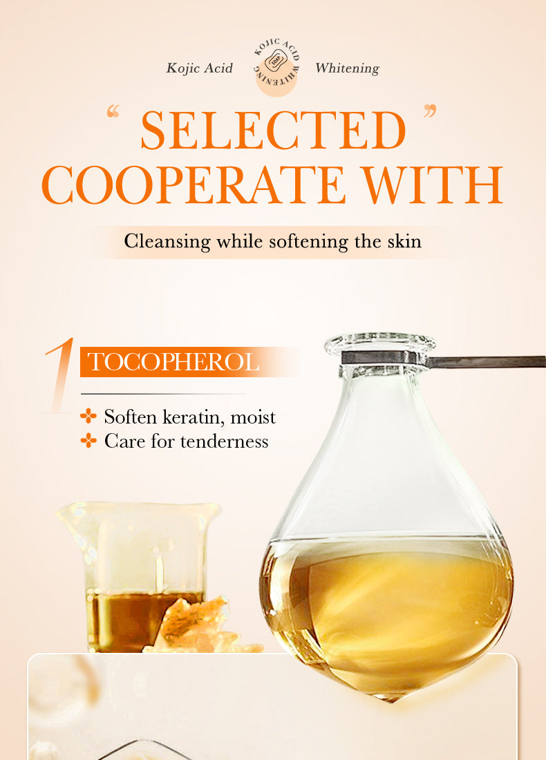 Full English Kojic Acid Whitening Soap100g SADOER Clean Bathing Facial Soap Handmade Soap  Wholesale