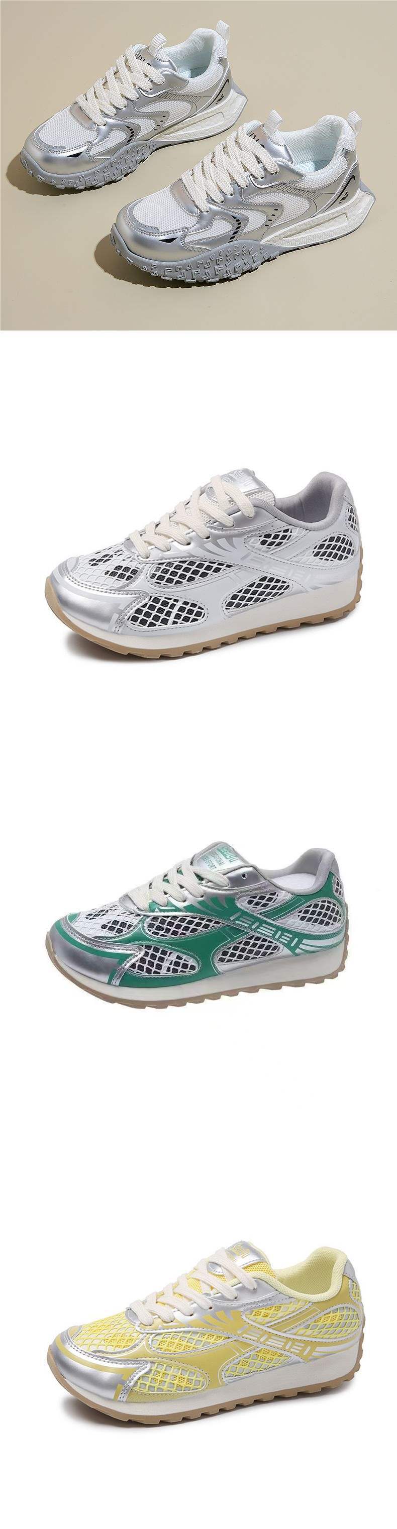 German Training Shoes Women's Shoes2025Spring New Casual Sports Running Shoes Lightweight Forrest Gump Shoes Versatile White Sneakers Mesh Shoes