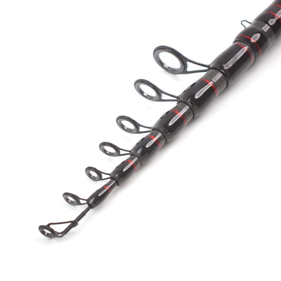 Ultra Short Ultra Light Portable Fishing Rod Carbon Fiber Telescopic Lure Rod Vibration Style Fashionable Lure Rod Lightweight Casting Small Sea Rod