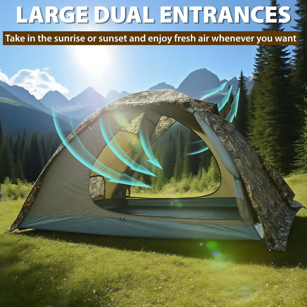Jituo Camping Tent Canopy3-4Double-layer Winter and Summer Dual-use Tent Portable Four-season Tent Outdoor Rainproof