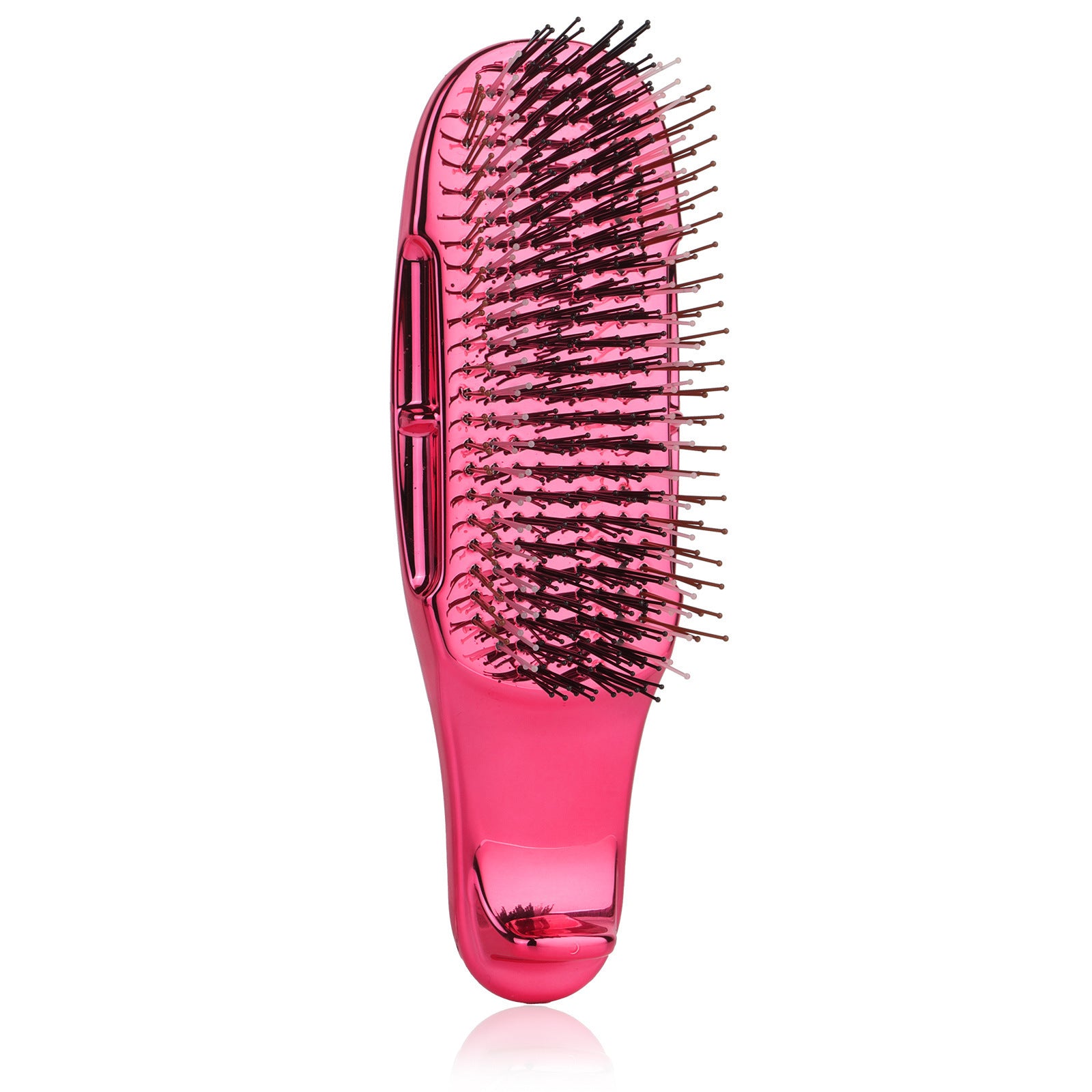 Cross-Border Electroplated Meridian Massage Comb Round Bead Three-Stage Comb Teeth Smooth Hair Anti-Tangle Dry and Wet Dual-Use Fine Needle Portable Comb
