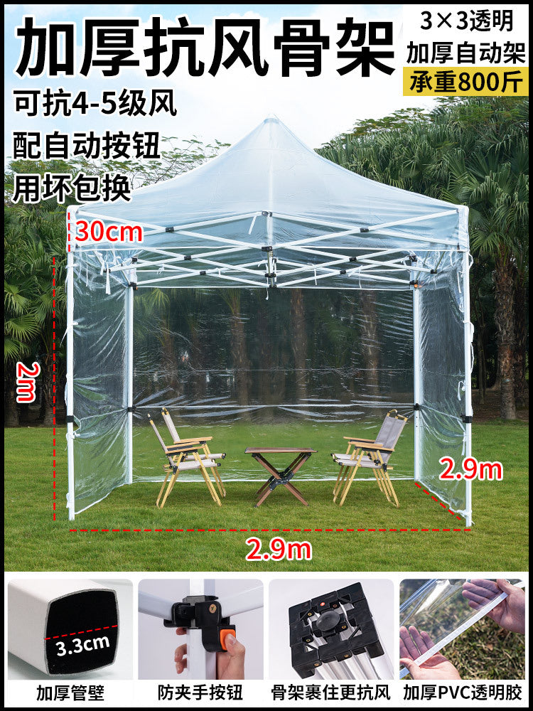 Sunroom Fully Transparent Enclosure Tent Outdoor Rainproof Windproof Balcony Awning Simple Insulation Flower Room Sunshade