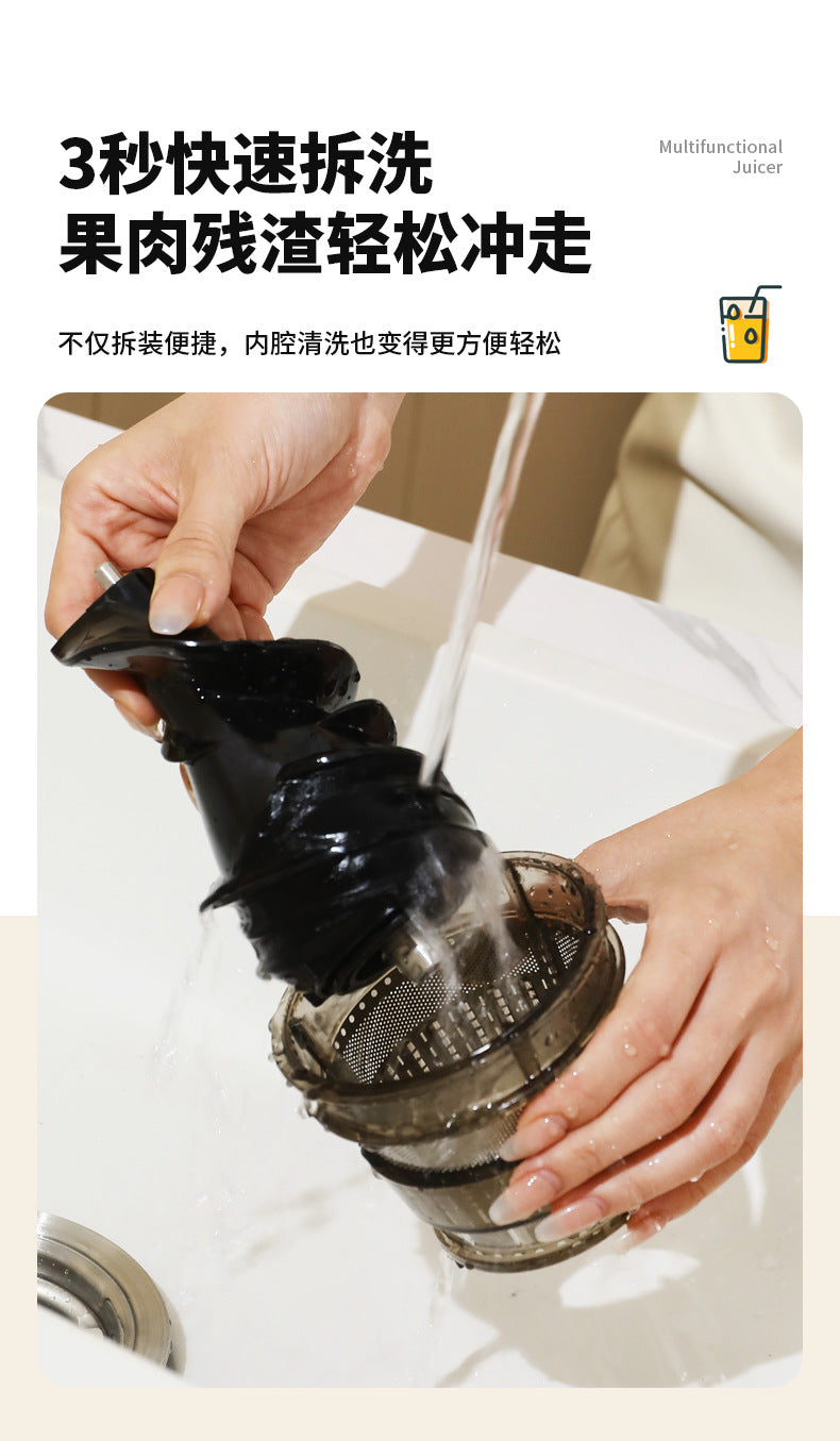 Juicer Household Pulp and Juice Separator Multifunctional Commercial Large Caliber Fruit and Vegetable Juicer