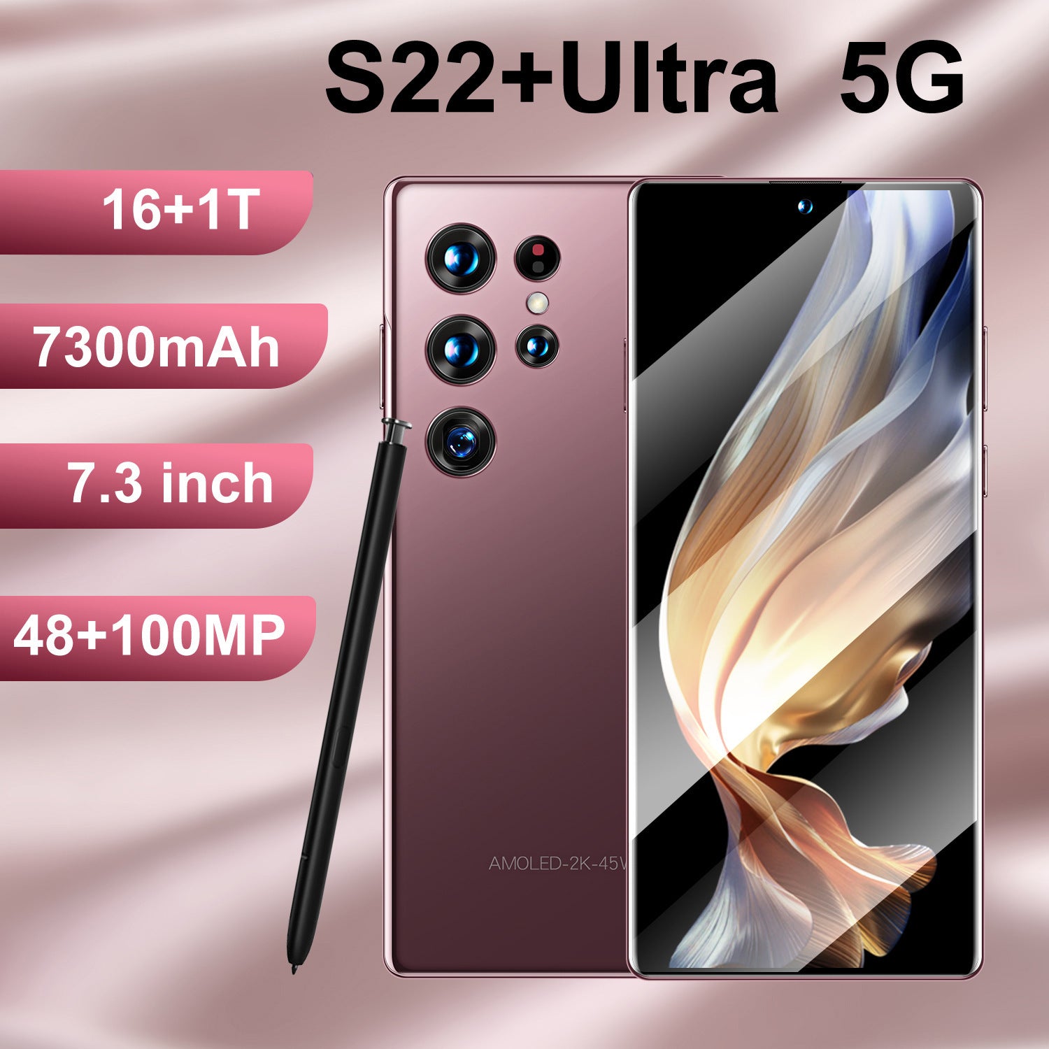 Spot Goods S22+UItre Hot New Product Realistic Mobile Phone16+1T High-End All-in-One Factory Direct