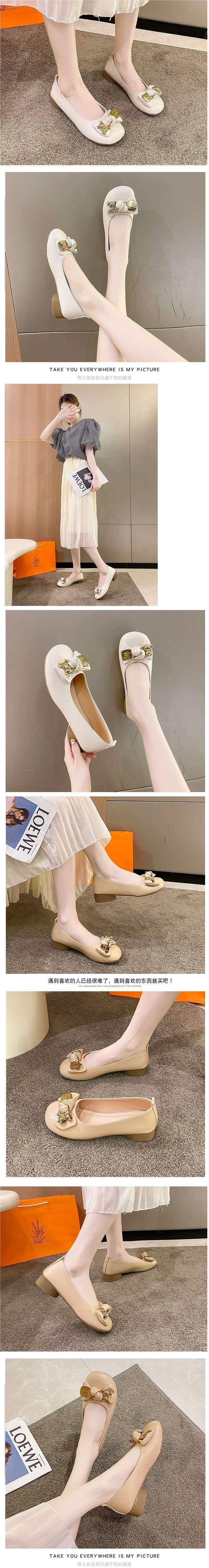 Summer Mary Jane Shoes for Women2025New Versatile British Style Height-Increasing Chunky Heel Slip-On Old Beanie Single Shoes