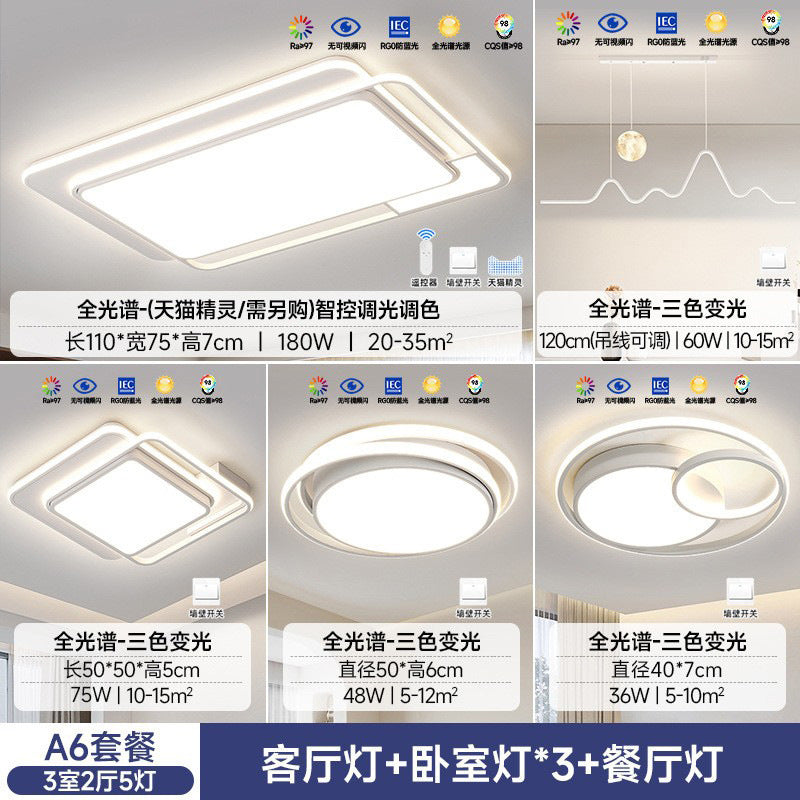 Full Spectrum Living Room Main Light Elegant2025New Eye Protection Ceiling Light Modern Simple Zhongshan Lighting Package Set