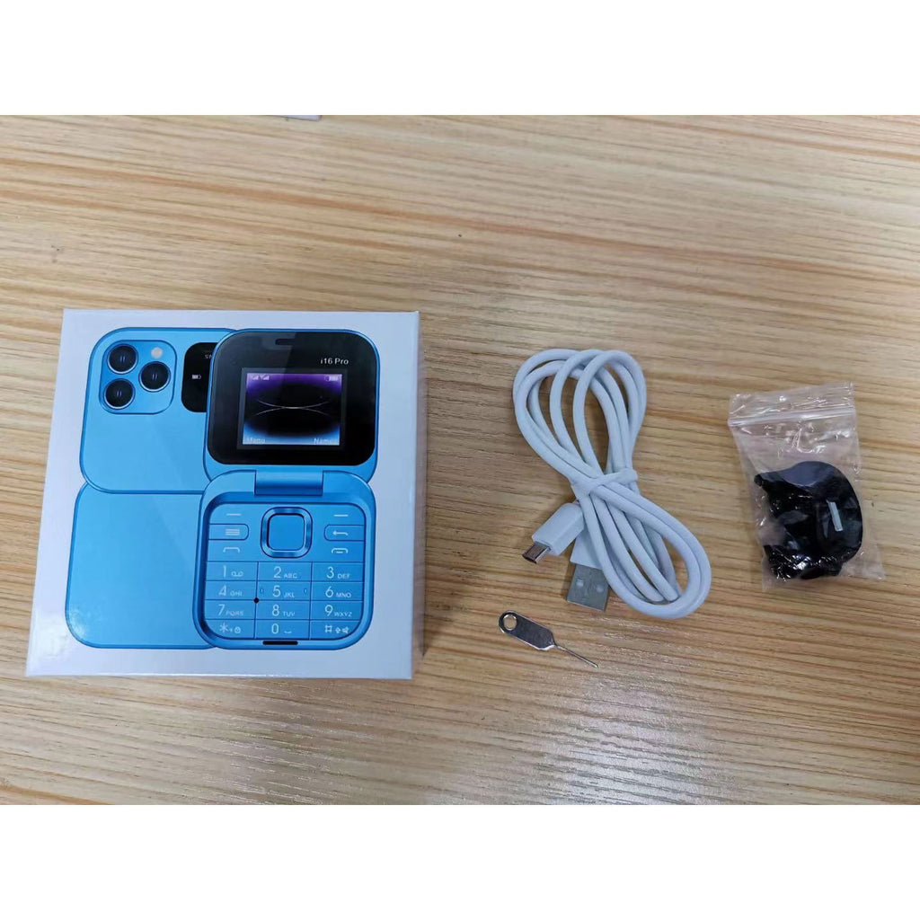 New Mobile Phone i16 pro Dual SIM Non-Smartphone Flip Phone Button Elderly Phone Student Small Phone