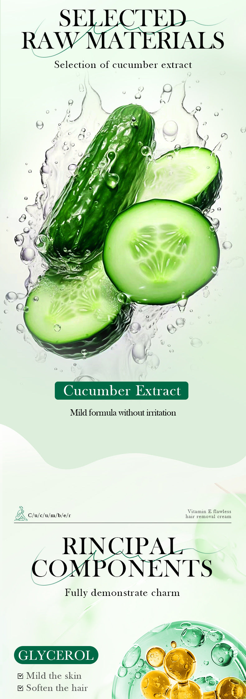 Plant VE Depilatory cream100g SADOER Smooth and Gentle Underarm Hair Removal Cream Cross-Border Wholesale