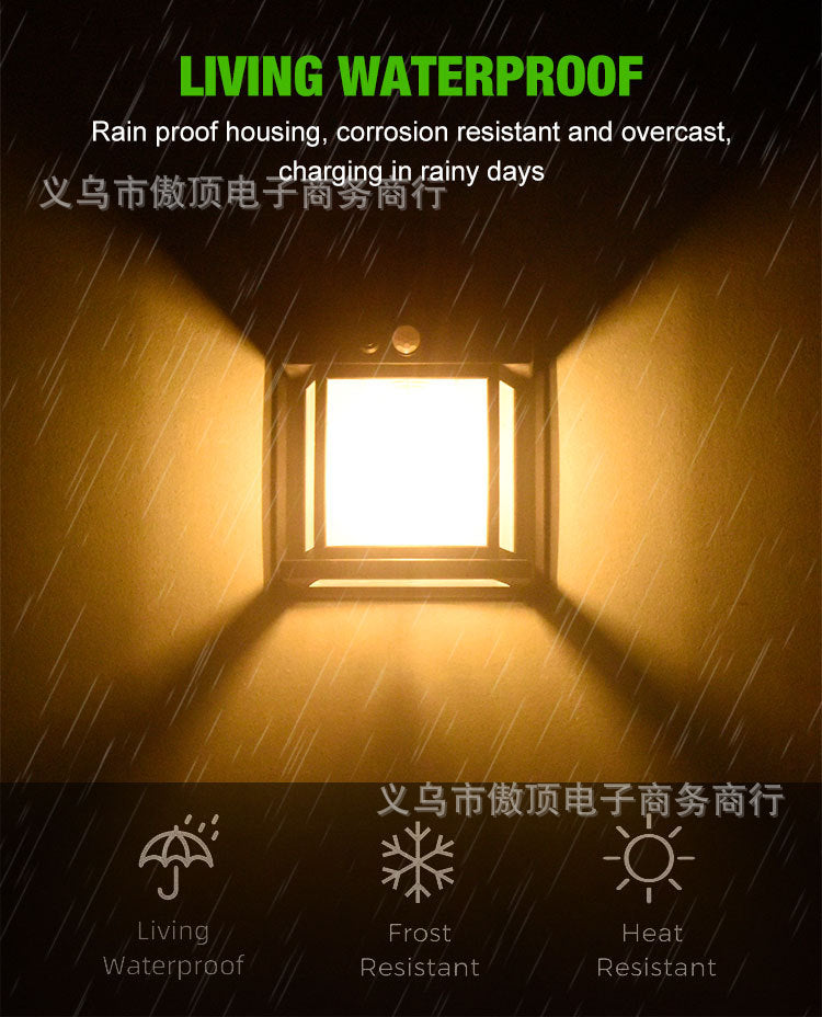 New Solar Light Outdoor Human Body Sensor Light Waterproof Street Light Tungsten Wall Light Garden Courtyard Night Light