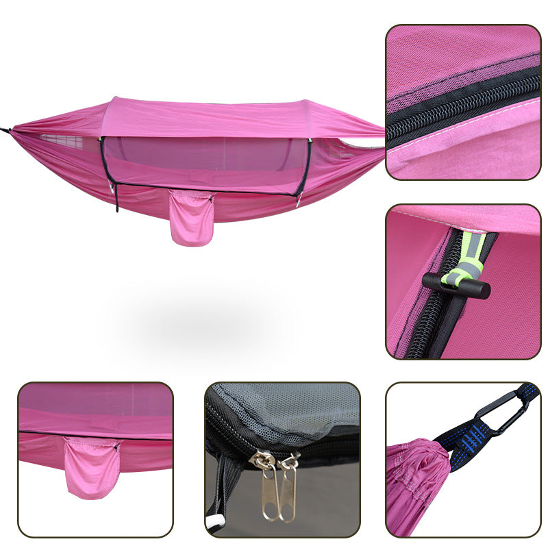 290*140Nylon Hammock Outdoor Supplies Anti-Rollover Swing Mosquito Net Hammock Ultralight Camping Sun Protection Sunshade Canopy