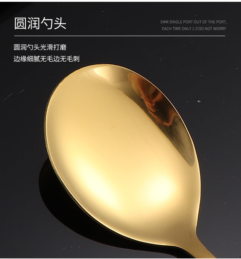 1010Stainless Steel Public Tableware Salad Dessert Spoon Fork Hotel Restaurant Self-service Spoon Fork Set