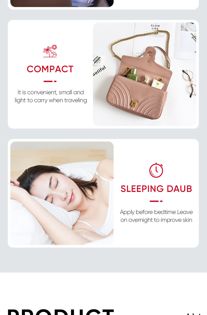 All English Good Night Cooling Mask SADOER Vitamin C Aloe Vera Sleeping Mask No-Rinse  Foreign Trade Live Wholesale