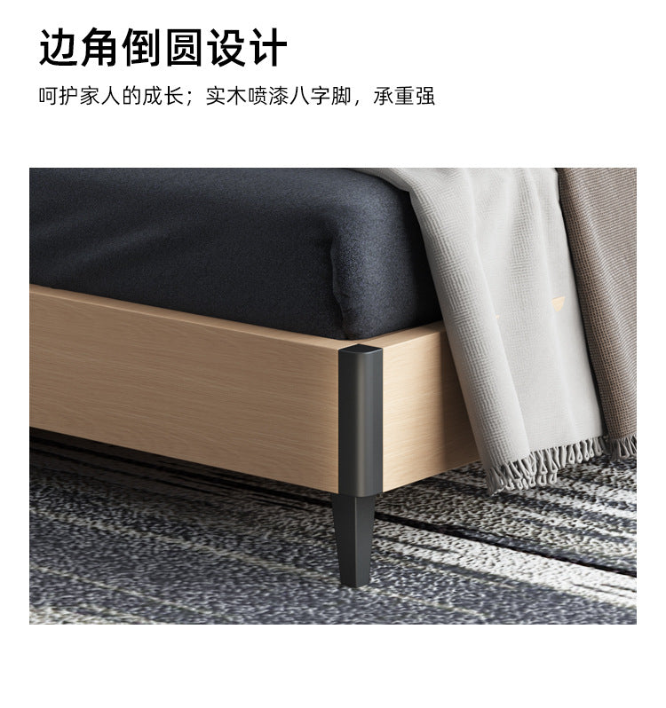 Modern Minimalist Small Apartment Master Bedroom Furniture Wedding Bed Hotel apartment B&B simple economical double bed
