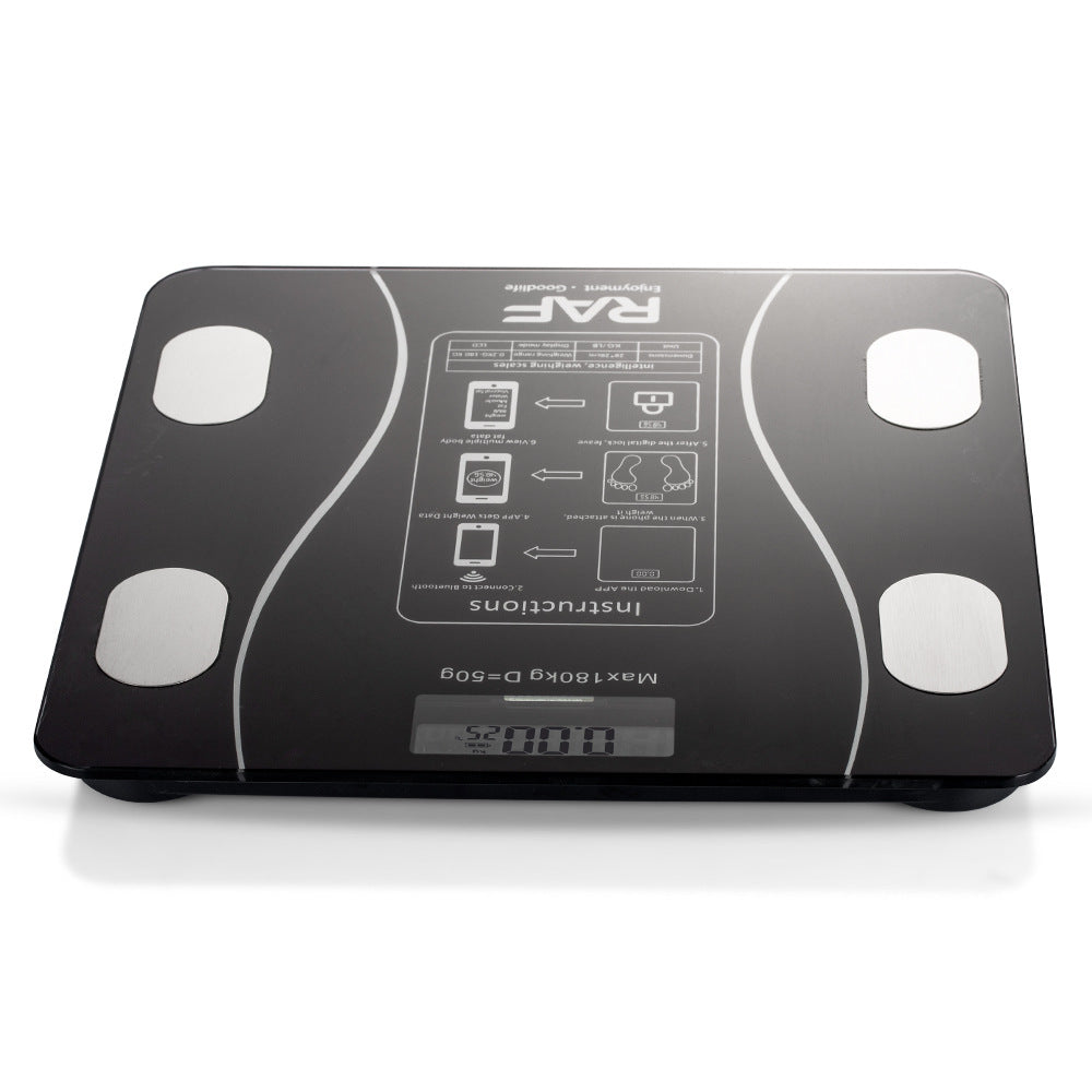 RA  Body Fat Scale Body Fat Scale Rechargeable Smart Electronic Scale LCD Display Home Weight Scale 10034