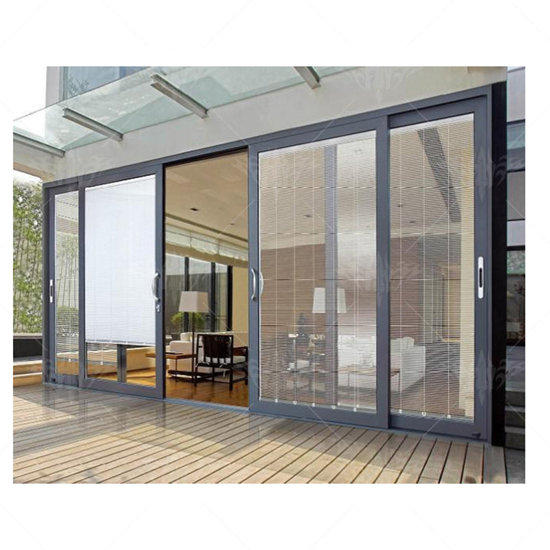Aluminum Balcony Aluminum Profile Balcony 3 Track Aluminum Framed Sliding Door Double Glass Sliding Doors With Screen