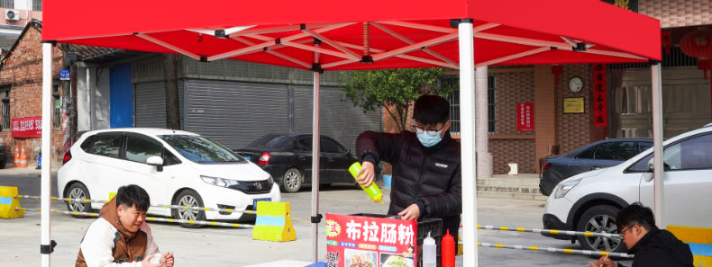 Four-Corner Rainproof Tent Four-Leg Rain Shelter Outdoor Advertising Exhibition Stall Use Sunshade Rain Cover Retractable Folding Canopy