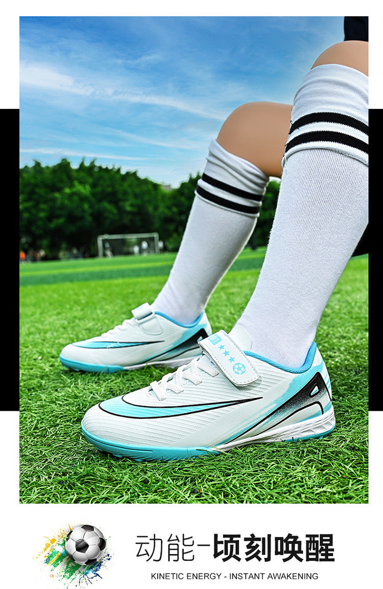 2025World Cup Children's Soccer Shoes Boys Youth Students Girls Spike Long Spike Competition Training Sports Shoes