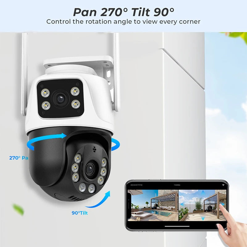 Xiongmai Binocular Dual Screen Wireless WiFi Camera Outdoor HD Smart Dual Lens Shenzhen Security Monitoring