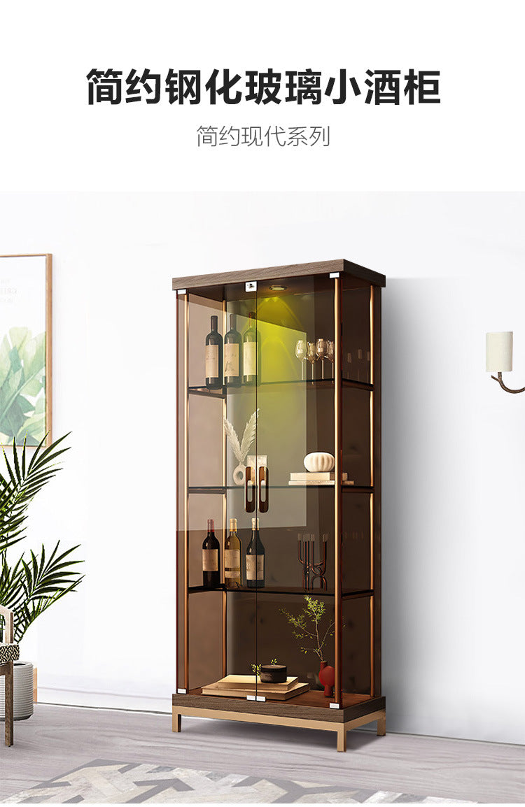 Custom Living Room Tempered Glass Small Wine Cabinet Handcrafted Display Cabinet Wall Triangle Cabinet Corner Decorative Storage Cabinet