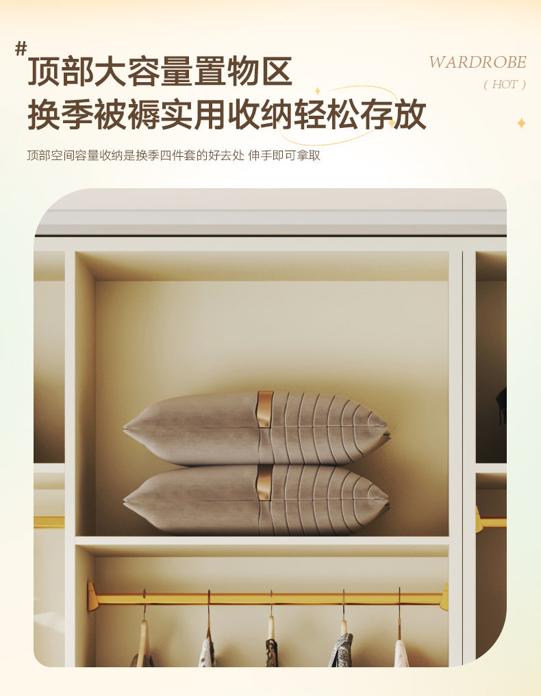 Custom Solid Wood Door-to-Ceiling Wardrobe2024Bestselling Home Bedroom E0Grade European Pine Board Storage Cabinet Furniture