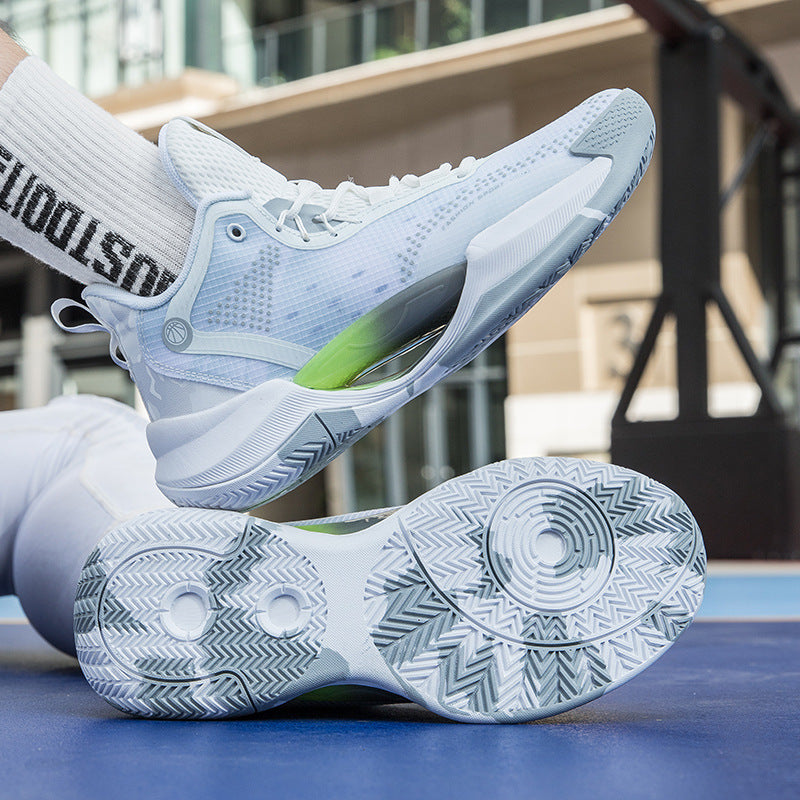 New Trendy Fashion Basketball Shoes Breathable Mesh Sports Shoes High Top Luminous Lightweight Comfortable Men's Sneakers