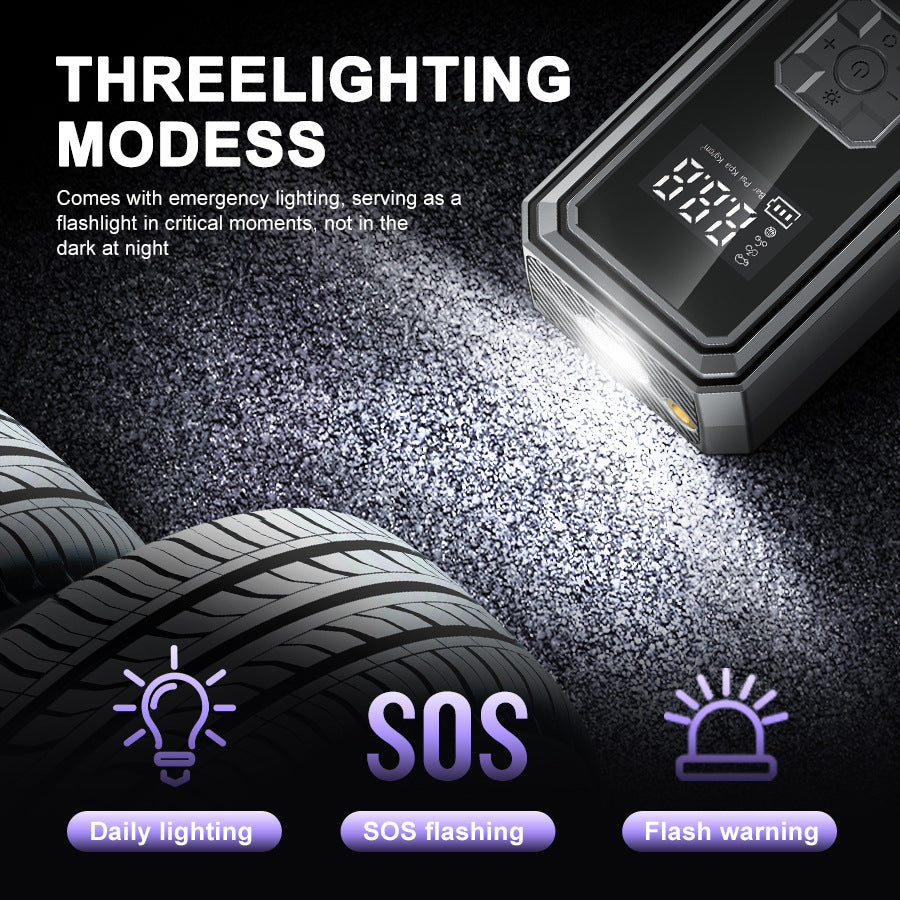 Car Air Pump for Cars and Home Use, Small Portable Wireless Electric Outdoor Universal Tire Inflator