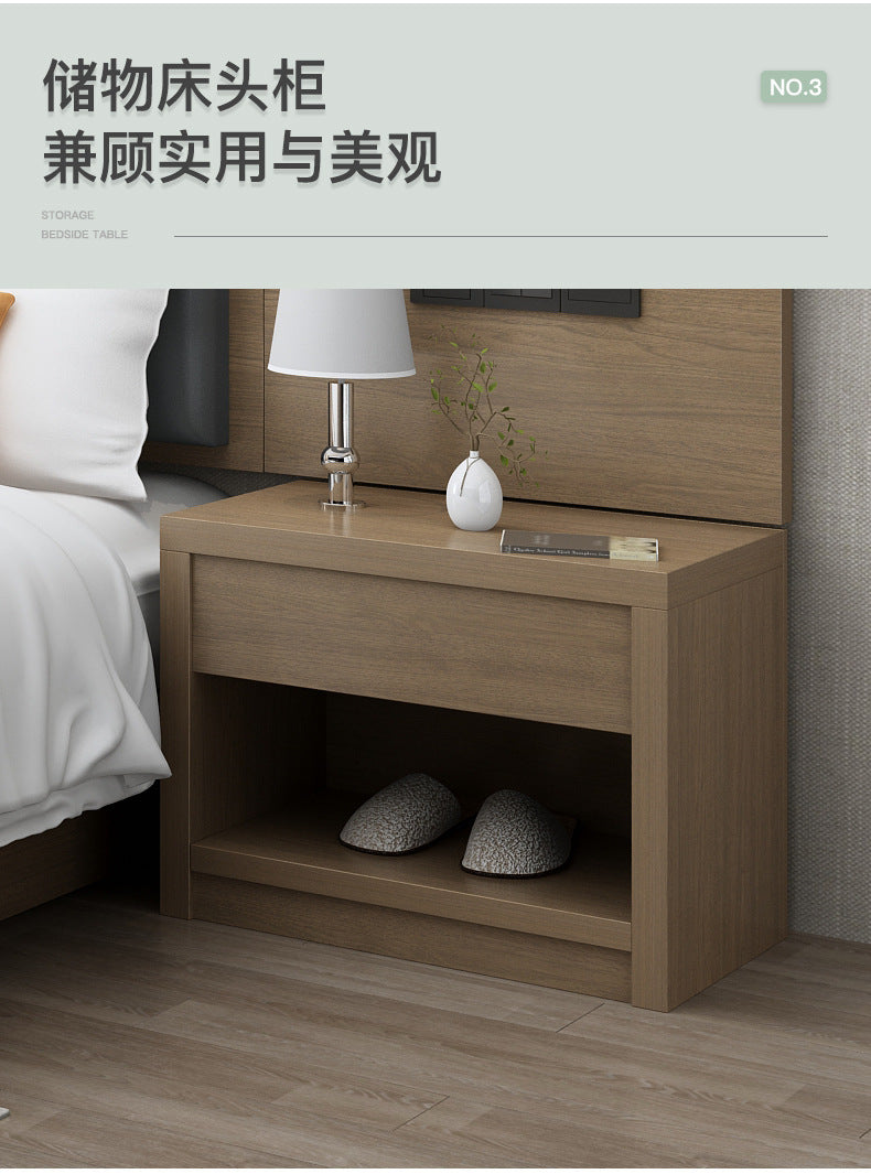 Hotel Bed Hotel Furniture Standard Room Full Set B&B Express Hotel Apartment Single and Double Bed B&B Guest Room Special Bed